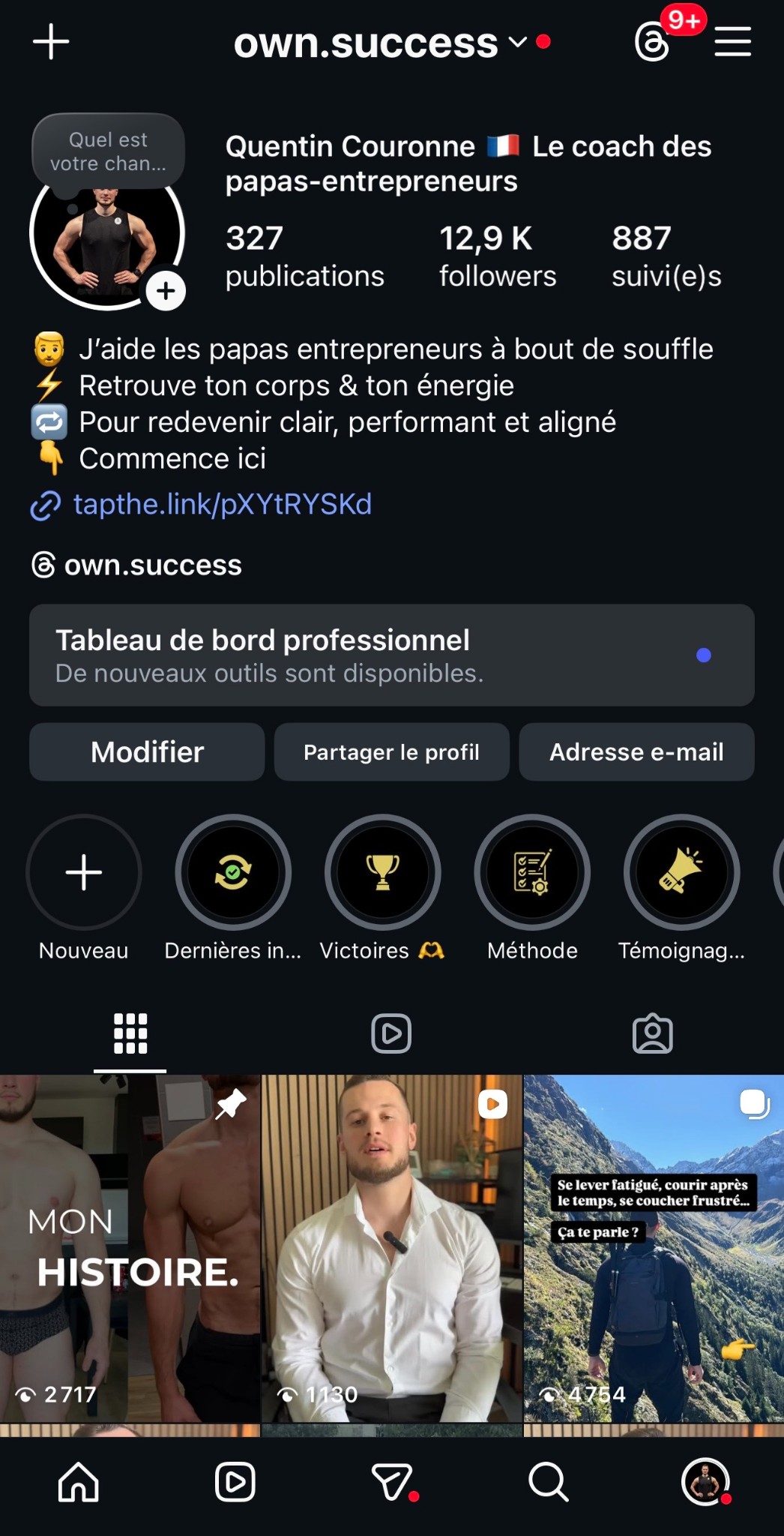 Profil Instagram OWN SUCCESS, 12,9 K abonnés